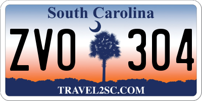 SC license plate ZVO304