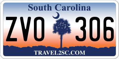 SC license plate ZVO306