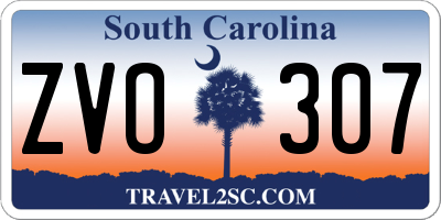 SC license plate ZVO307