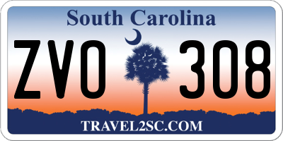 SC license plate ZVO308