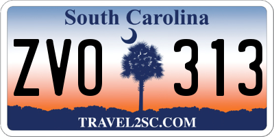 SC license plate ZVO313