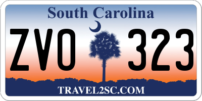 SC license plate ZVO323
