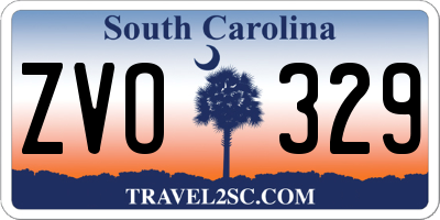 SC license plate ZVO329