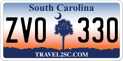SC license plate ZVO330