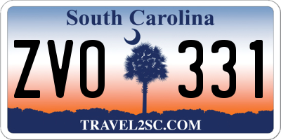 SC license plate ZVO331
