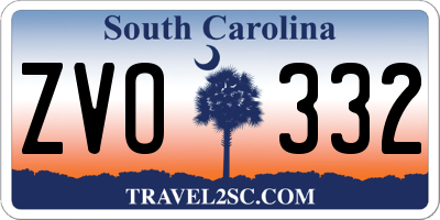 SC license plate ZVO332