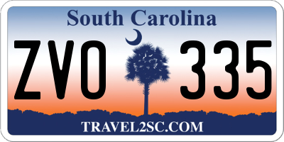 SC license plate ZVO335