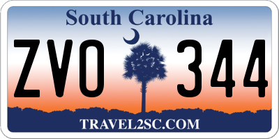 SC license plate ZVO344