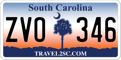 SC license plate ZVO346