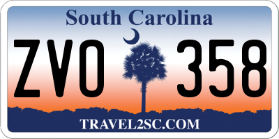 SC license plate ZVO358