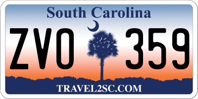 SC license plate ZVO359