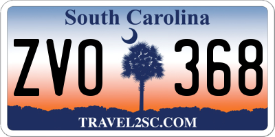SC license plate ZVO368