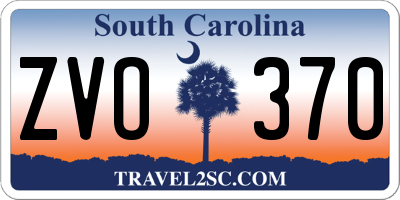 SC license plate ZVO370