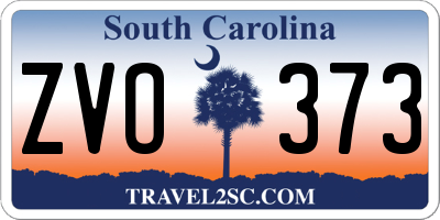 SC license plate ZVO373