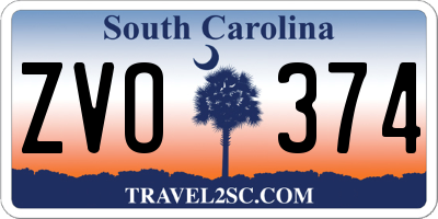SC license plate ZVO374