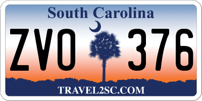 SC license plate ZVO376