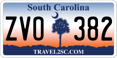 SC license plate ZVO382
