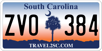 SC license plate ZVO384