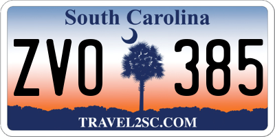 SC license plate ZVO385