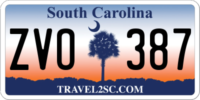 SC license plate ZVO387