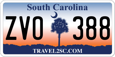 SC license plate ZVO388