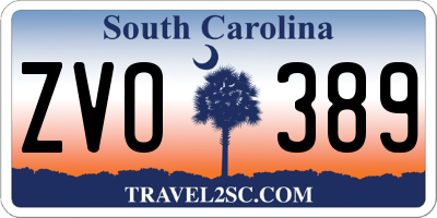 SC license plate ZVO389