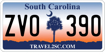 SC license plate ZVO390