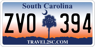 SC license plate ZVO394