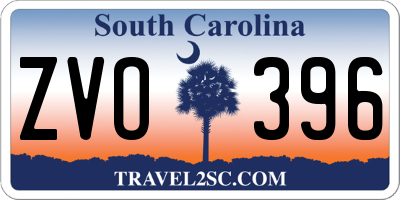 SC license plate ZVO396