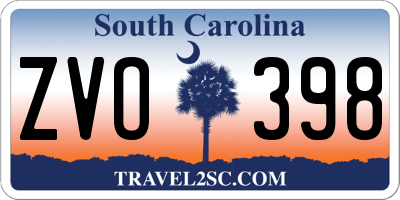 SC license plate ZVO398