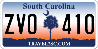 SC license plate ZVO410