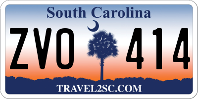 SC license plate ZVO414