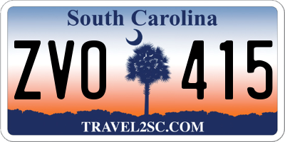 SC license plate ZVO415