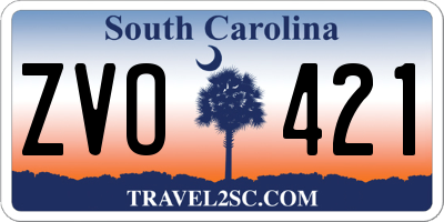 SC license plate ZVO421