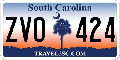 SC license plate ZVO424