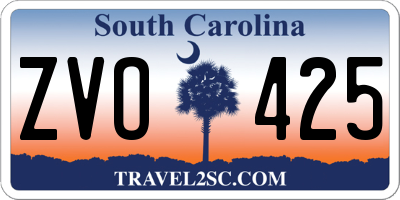 SC license plate ZVO425