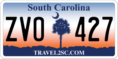 SC license plate ZVO427
