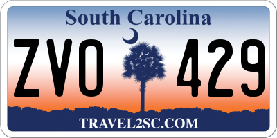 SC license plate ZVO429