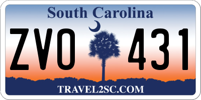 SC license plate ZVO431