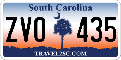 SC license plate ZVO435
