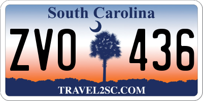 SC license plate ZVO436