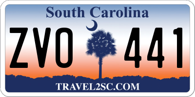 SC license plate ZVO441