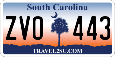 SC license plate ZVO443