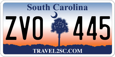 SC license plate ZVO445