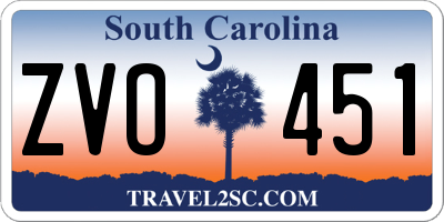 SC license plate ZVO451