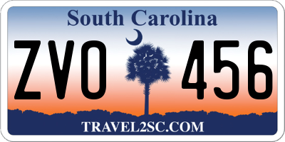 SC license plate ZVO456
