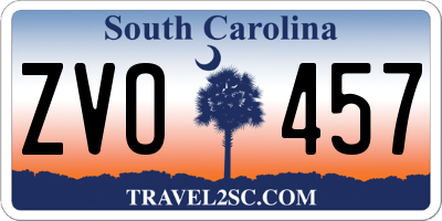SC license plate ZVO457