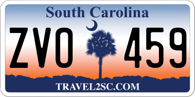 SC license plate ZVO459