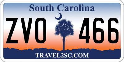 SC license plate ZVO466