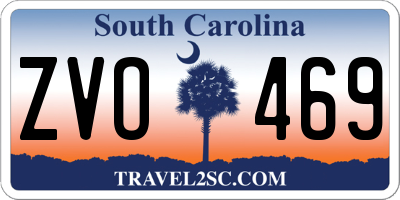 SC license plate ZVO469